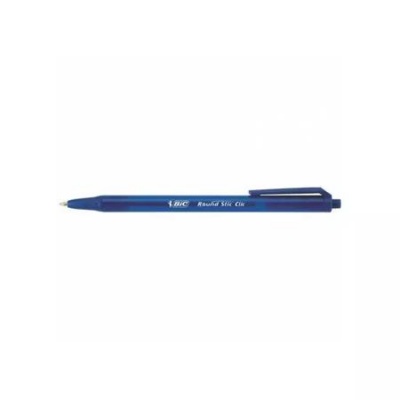 Guľôčkové pero, 0,32 mm, stláčací mechanizmus, BIC "Round Stic Clic", modré