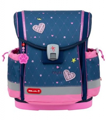 Školská taška, uzatváranie na magnet, BELMIL "Classy Plus Hearts"