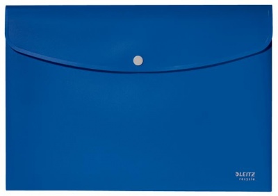 Puzdro na dokumenty, A4, PP, na patent, LEITZ "Recycle", modrá