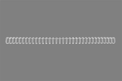 Hrebeň, kovový, 3:1, 6 mm, 55 listov, GBC "WireBind", biely