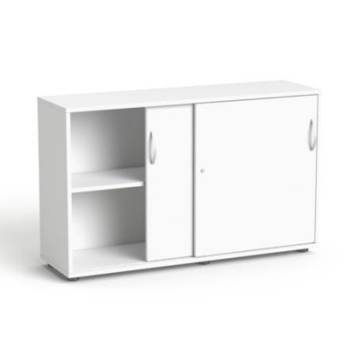 Skriňa, s posuvnými dverami, s policami, MAYAH "Freedom SV-12", biela