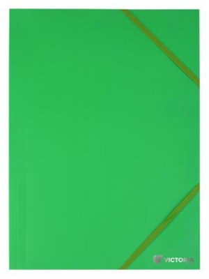 Doska s gumičkou, 15 mm, PP, A4, VICTORIA OFFICE, zelené