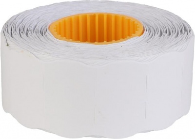 Cenové etikety, 25x12 mm, biela