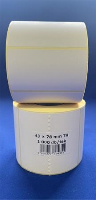 Etikety, termo, 43x78 mm, 1000 etikiet/kotúč, biele