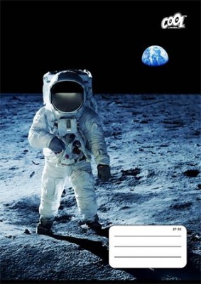 Zošit, A5, štvorčekový, 32 listov, COOL BY VICTORIA "Man on the Moon ", "27-32"