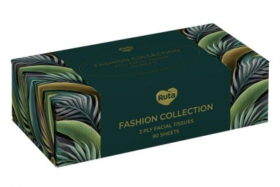 Kozmetické vreckovky, 3-vrstvové, 90 ks, RUTA „Fashion Collection“