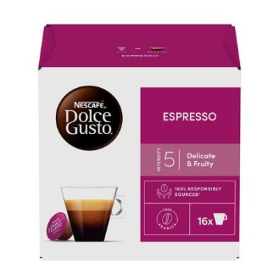 Kávové kapsule, 16 x 5,5 g,  NESCAFÉ DOLCE GUSTO "Espresso"