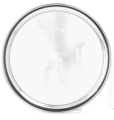 Tácka, okrúhla, z nerezového materiálu, chrómová, 29 cm