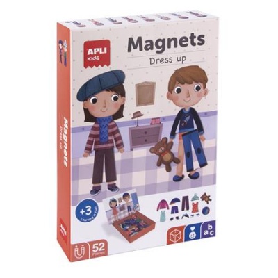 Sada na rozvíjanie zručností, magnetická, 40 ks, APLI Kids "Magnets", oblečenie