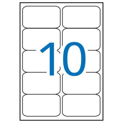 Etikety, univerzálne, 99,1x57 mm, zaoblené rohy, APLI, 1000 etikiet/bal
