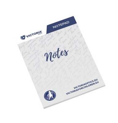 Poznámkový blok, A7, 5x50 listov, čistý, VICTORIA OFFICE