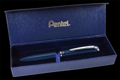 Gélové pero, 0,35 mm, otočné, telo pera: modrá, PENTEL "EnerGel BL-2007" modrá