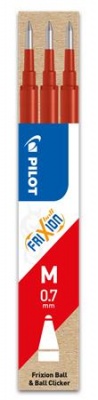 Náplň do rollerov, 0,35 mm, odstrániteľná, PILOT "Frixion Ball/Clicker" 07, červená