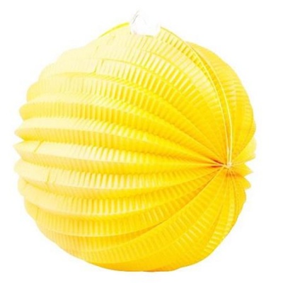 Lampión, okrúhly, 22 cm,žltý