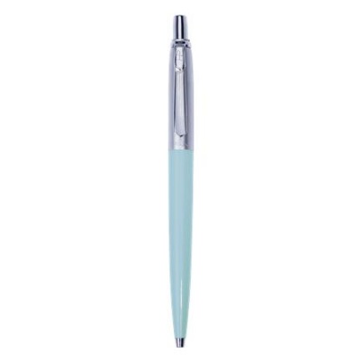 Guľôčkové pero, 0,8 mm, stláčací mechanizmus, pastelové modré telo pera, PAX, modrá