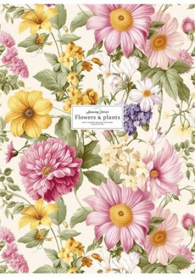 Zosit, A4, linajkový, 80 listov, SHKOLYARYK "Flowers and plants", mix