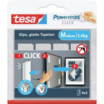 Vešiak, samolepiaci, veľkosť M, TESA "Powerstrips CLICK"