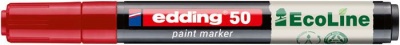 Lakový popisovač, 2-3 mm, EDDING "50", červený