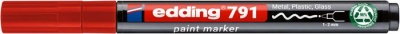 Lakový popisovač, 1–2 mm, PCR, EDDING „791“, červený
