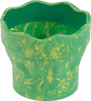 Nádoba na štetce, plastová, FABER-CASTELL "Click&Go", zelená