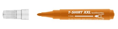 Popisovač na textil, 1-3 mm, kužeľový, ICO "XXL T-Shirt", hnedý