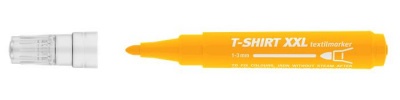 Popisovač na textil, 1-3 mm, kužeľový, ICO "XXL T-Shirt", žltý