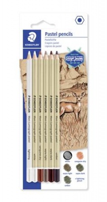 Pastelové ceruzky, sada, šesťhranné, STAEDTLER "Design Journey 100P", 6 rôznych farieb