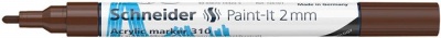 Akrylový popisovač, 2 mm, SCHNEIDER "Paint-It 310", hnedý
