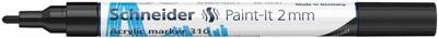 Akrylový popisovač, 2 mm, SCHNEIDER "Paint-It 310" , čierny