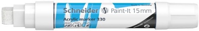Dekoračný popisovač, akryl, 15 mm, SCHNEIDER "Paint-It 330", biela