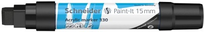 Akrylový popisovač, 15 mm, SCHNEIDER "Paint-It 330", čierny