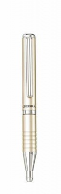 Guľôčkové pero, 0,24 mm, teleskopické, šampanské telo, ZEBRA "SL-F1", modrá