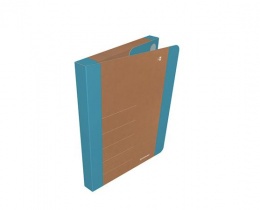 Box na dokumenty, 30 mm, kartón, A4, DONAU "Life", neónovo modrá