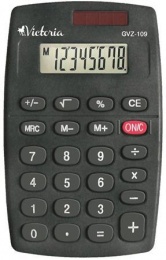 Kalkulačka, vrecková, 8 miestny displej, VICTORIA OFFICE "GVZ-109"