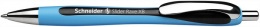 Guľôčkové pero, 0,7 mm, stláčací mechanizmus, SCHNEIDER "Slider Rave XB", čierna