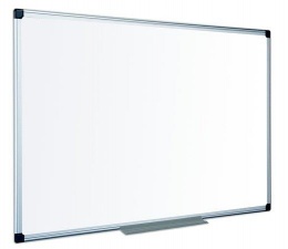 Biela tabuľa, smaltovaná, matná,  100x200 cm, hliníkový rám, VICTORIA VISUAL
