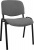 Konferenčná stolička, čalúnená, čierna kovová konštrukcia, "Felicia", sivá