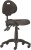 Pracovná stolička, s operadlom, plastová, asynchrónny mechanizmus, "1290", čierna