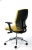 Kancelárska stolička, nastaviteľné opierky rúk, žlté čalúnenie, hliníkový podstavec, MAYAH "Sunshine"