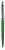 Guľôčkové pero, 0,8 mm, stláčací mechanizmus, zelené telo pera, PAX, modrá