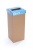 Odpadkový kôš na triedený odpad, recyklovaný, HU popis, 50 l, RECOBIN "Office", modrá
