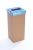 Odpadkový kôš na triedený odpad, recyklovaný, anglický popis, 50 l, RECOBIN "Office", modrá