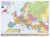 Nástenná mapa, 70x100cm, kovová lišta, Európske krajiny a Európska únia, STIEFEL- výrobok v MJ
